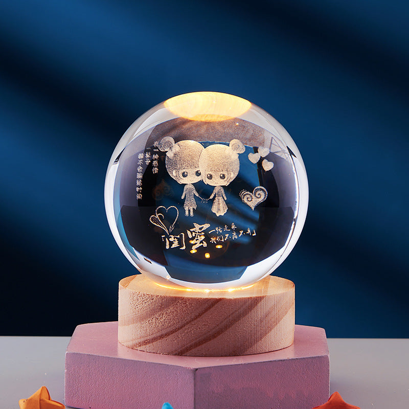 3D Kristal Nachtlamp LED Woondecoratie 3D Effect