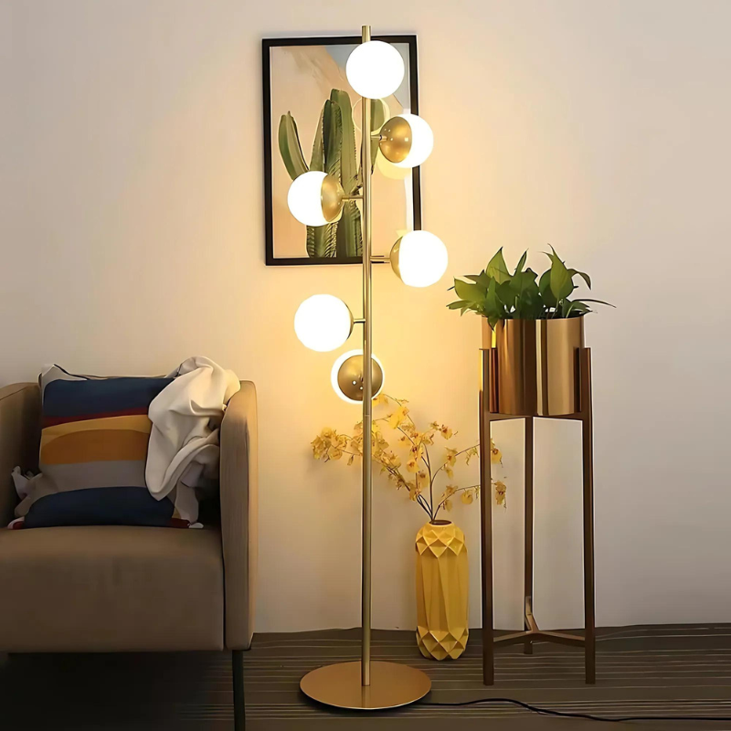 LED Tafel- en Vloerlamp met Glazen Ballen voor Woondecoratie