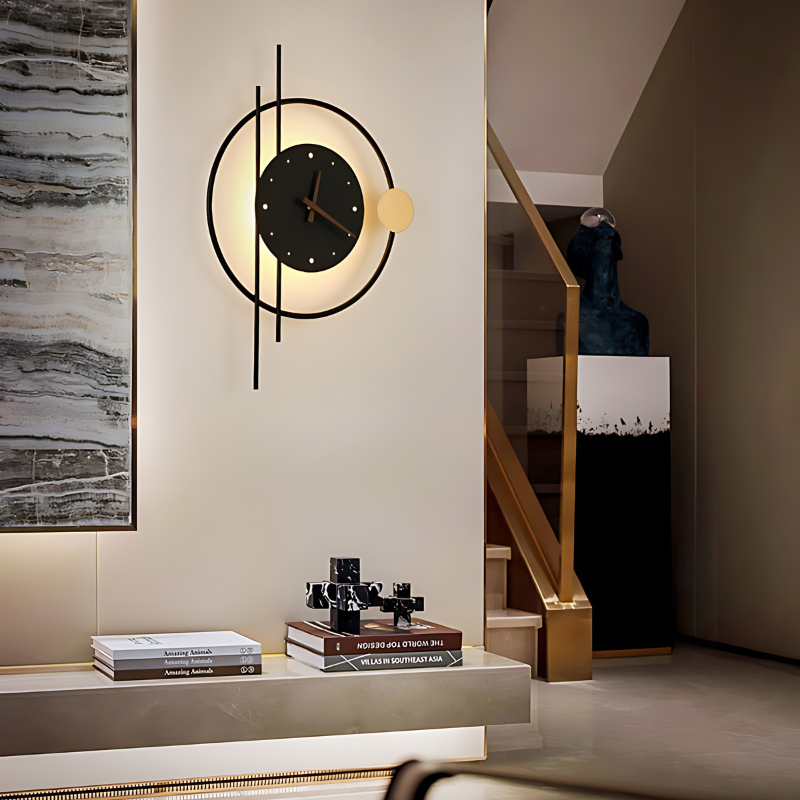 Wandklok Metal met LED Verlichting voor Thuis en Kantoor