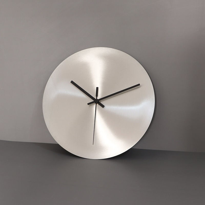 Wandklok Roestvrijstaal Minimalistisch Design Rond
