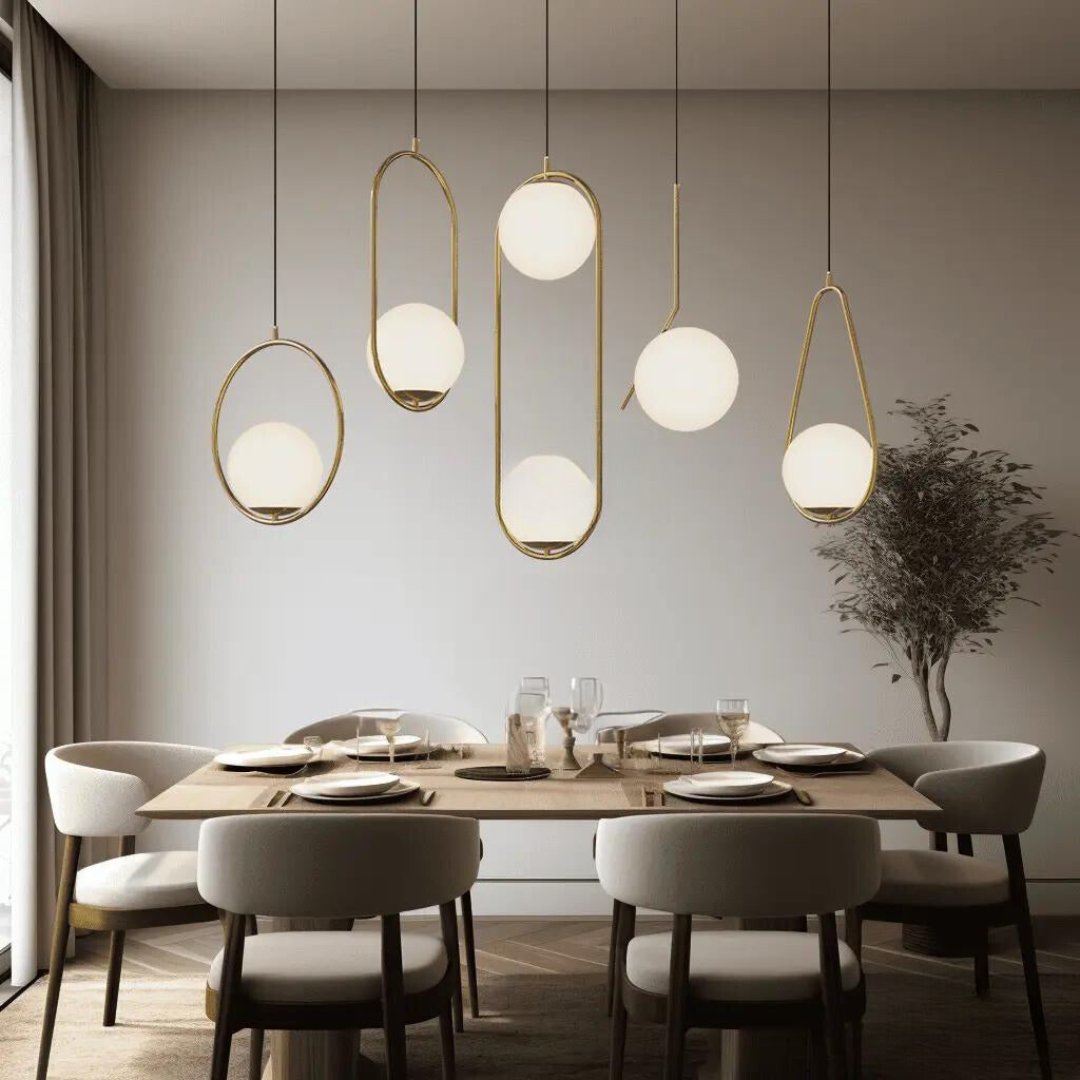 LED Hanglamp Warm Wit Gouden Afwerking Ceiling Light