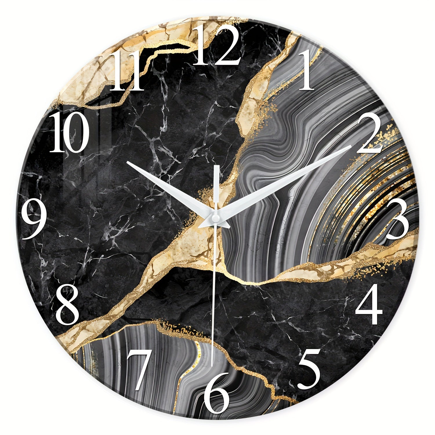 Wandklok Glazen Rond 30 cm