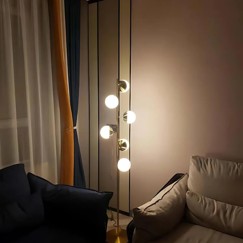 LED Tafel- en Vloerlamp met Glazen Ballen voor Woondecoratie