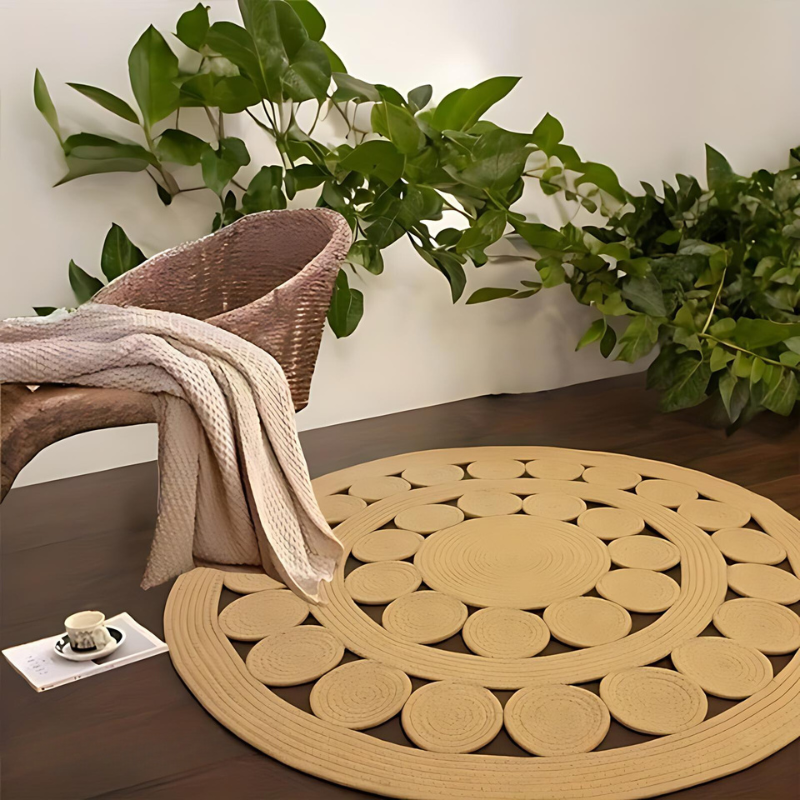 Antislip Ronde Tapijt voor Woondecoratie en Kantoor