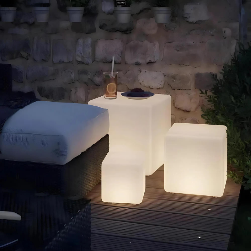 Cubic LED Tuinlamp met Afstandsbediening Buiten