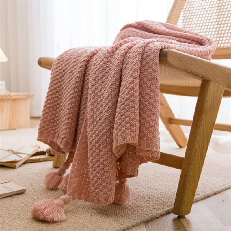 Waffle Knit Deken voor Woondecoratie en Comfort