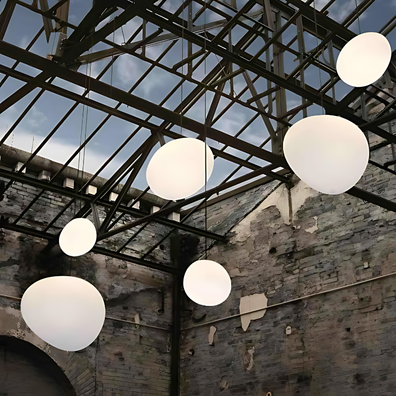 Hanglamp Kiezel Glazen voor Thuis en Kantoor Decor