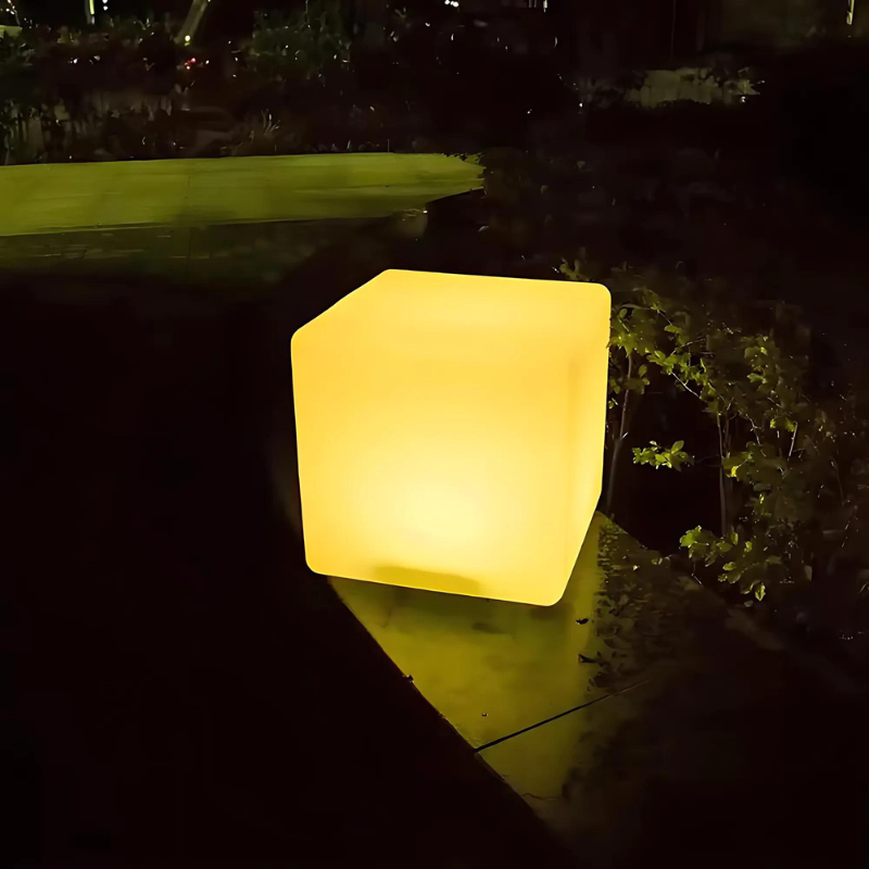 Cubic LED Tuinlamp met Afstandsbediening Buiten