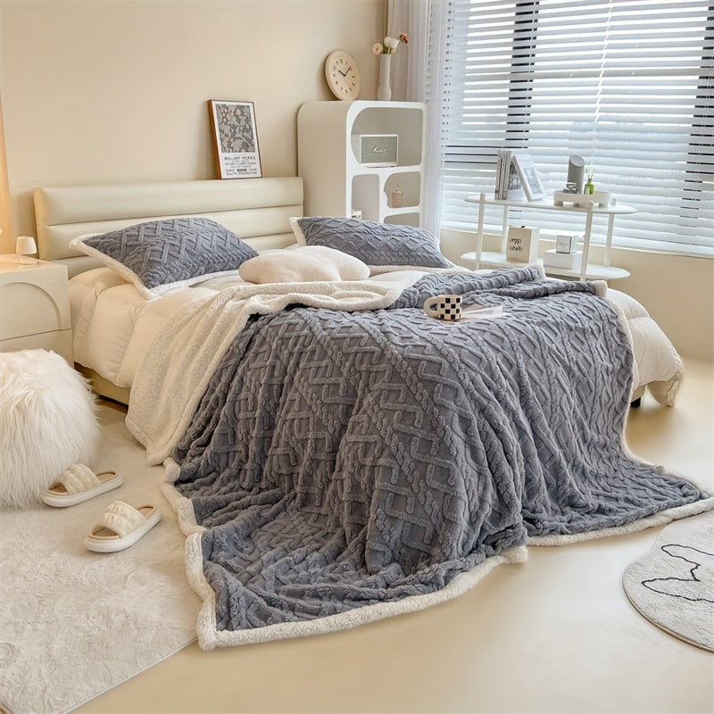 Fleece Deken Gebreid voor Thuis en Kantoor