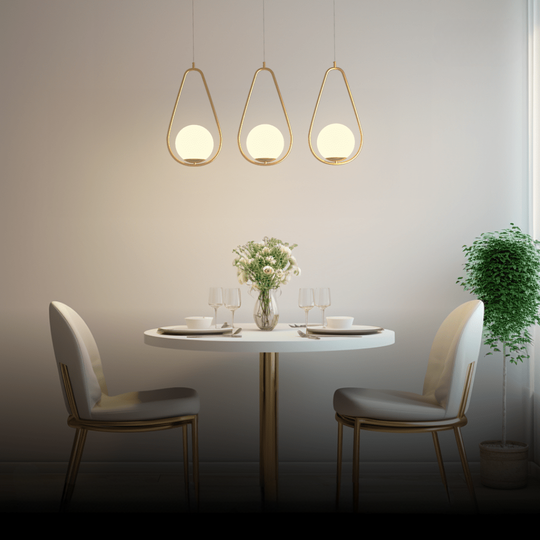 LED Hanglamp Warm Wit Gouden Afwerking Ceiling Light