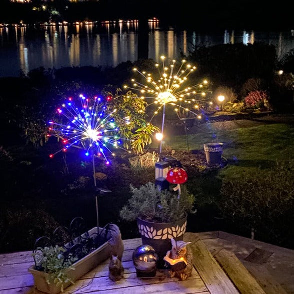 Zonne-energie Tuinlamp Vuurwerkstijl Buitendecoratie