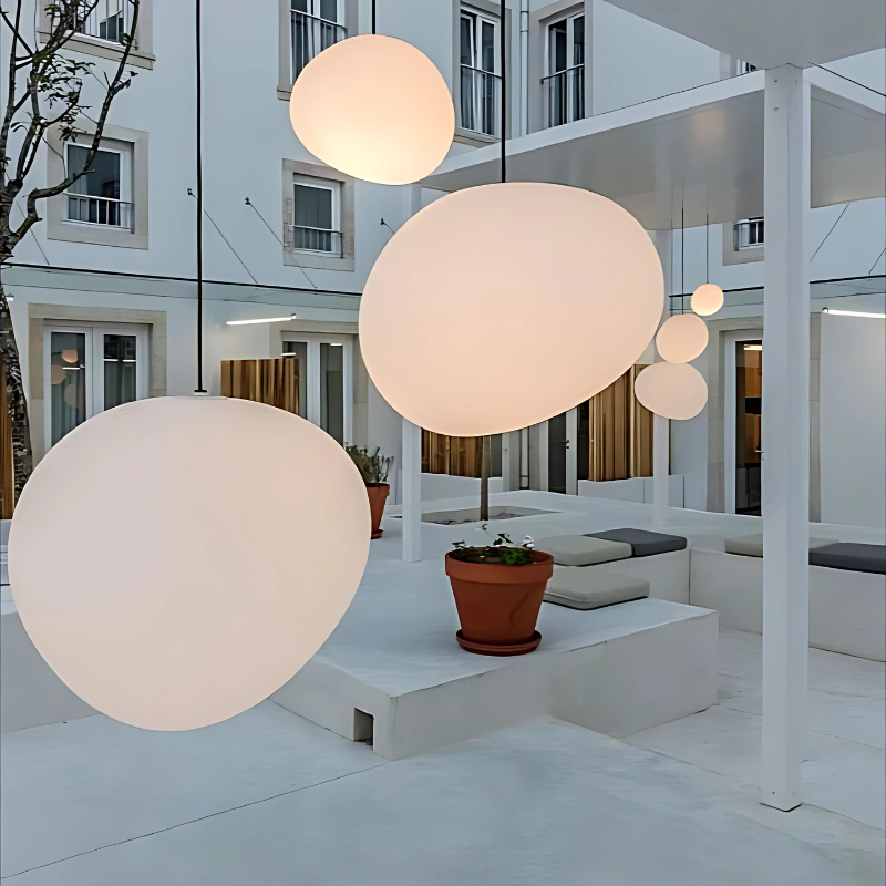 Hanglamp Kiezel Glazen voor Thuis en Kantoor Decor