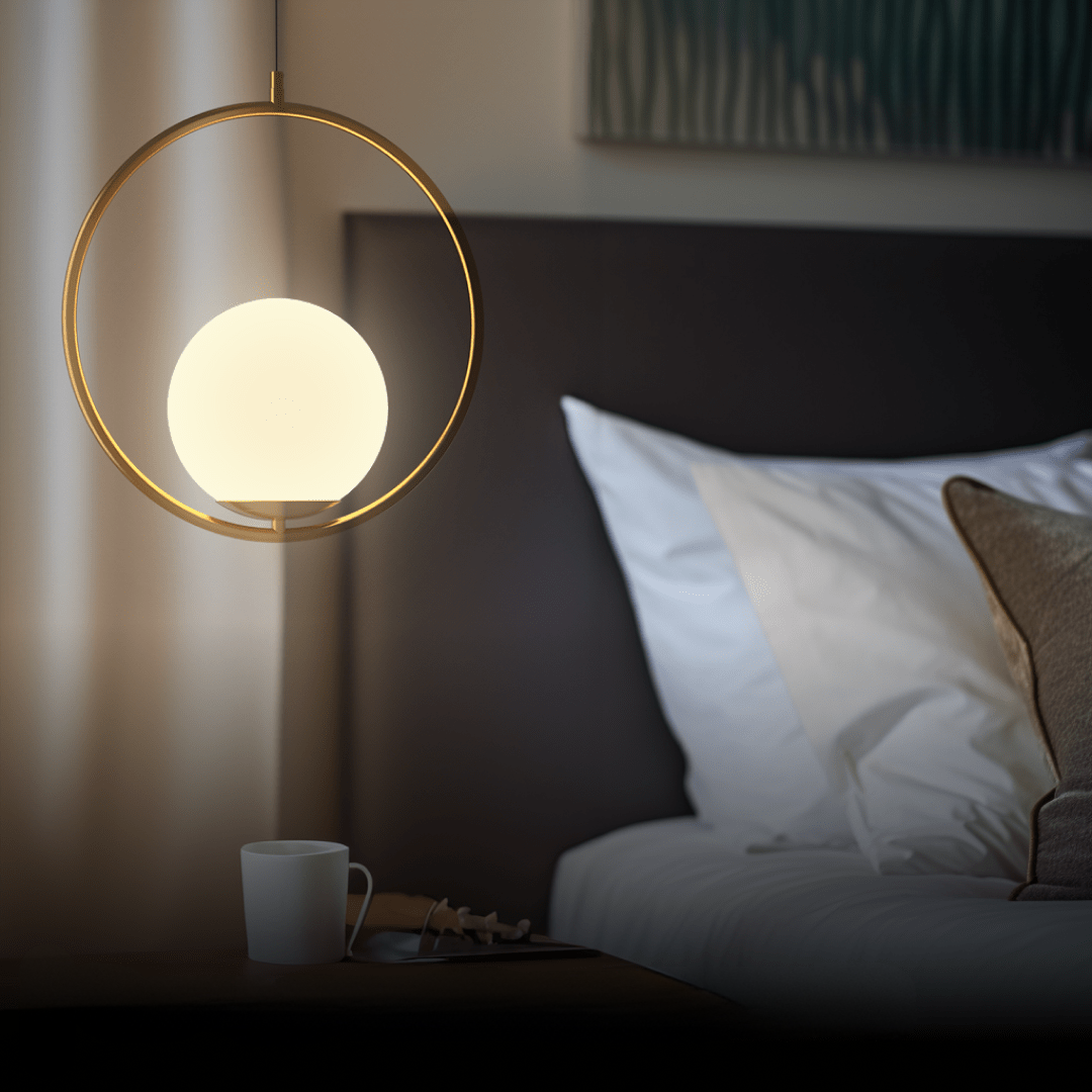 LED Hanglamp Warm Wit Gouden Afwerking Ceiling Light