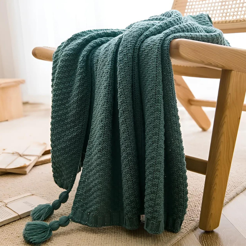 Waffle Knit Deken voor Woondecoratie en Comfort