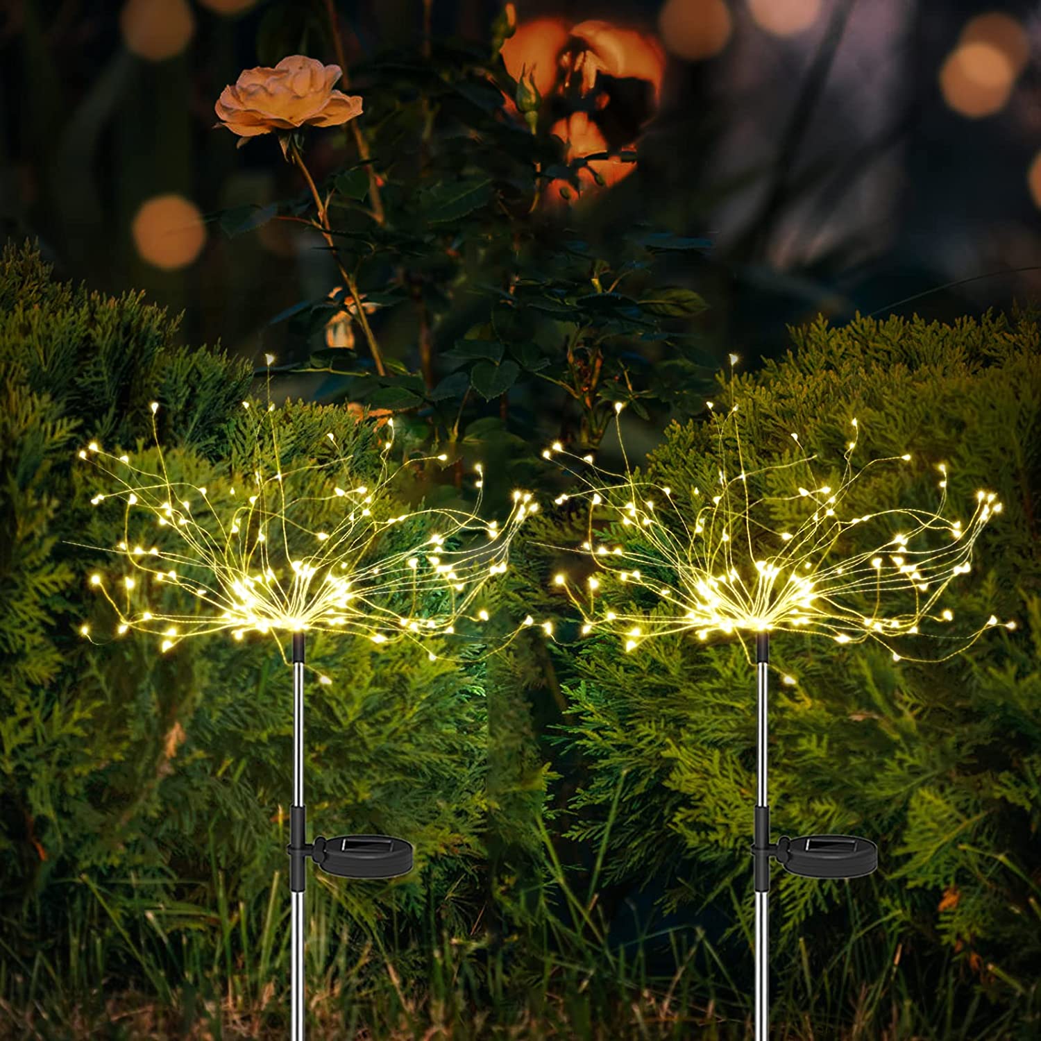Zonne-energie Tuinlamp Vuurwerkstijl Buitendecoratie