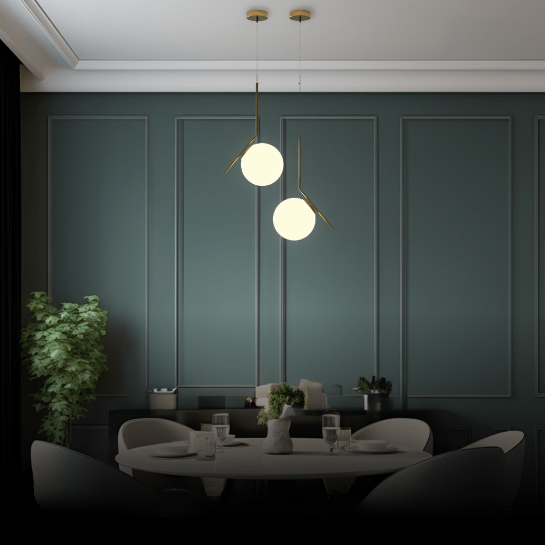 LED Hanglamp Warm Wit Gouden Afwerking Ceiling Light