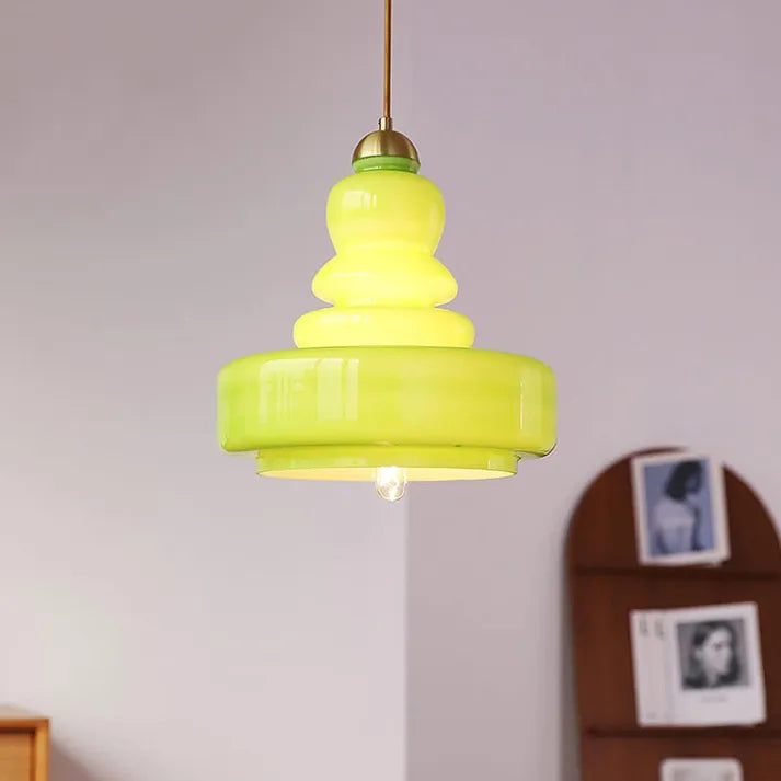 Bauhaus Hanglamp Pompoen Glazen Armatuur LED plafondlamp