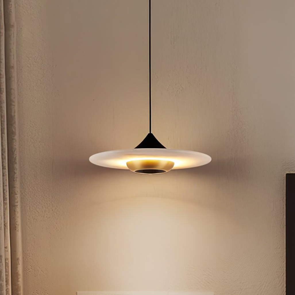 Marmeren Hanglamp Plafondlamp Rond Vervangbare LED Verlichting