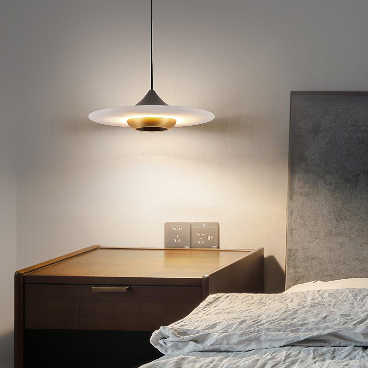 Marmeren Hanglamp Plafondlamp Rond Vervangbare LED Verlichting