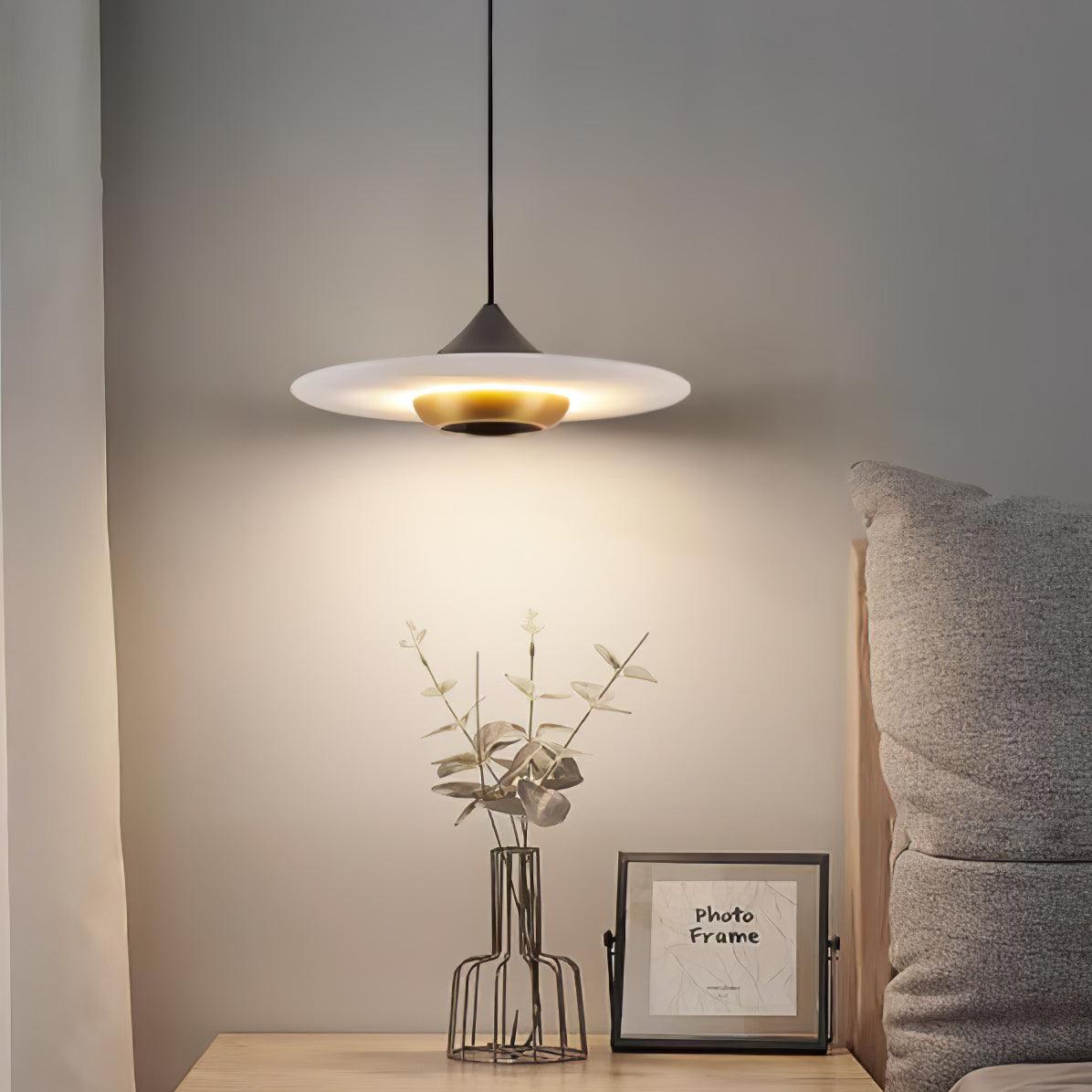 Marmeren Hanglamp Plafondlamp Rond Vervangbare LED Verlichting