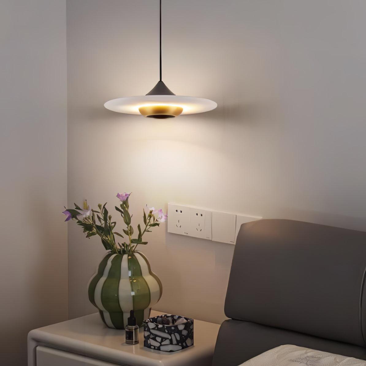 Marmeren Hanglamp Plafondlamp Rond Vervangbare LED Verlichting