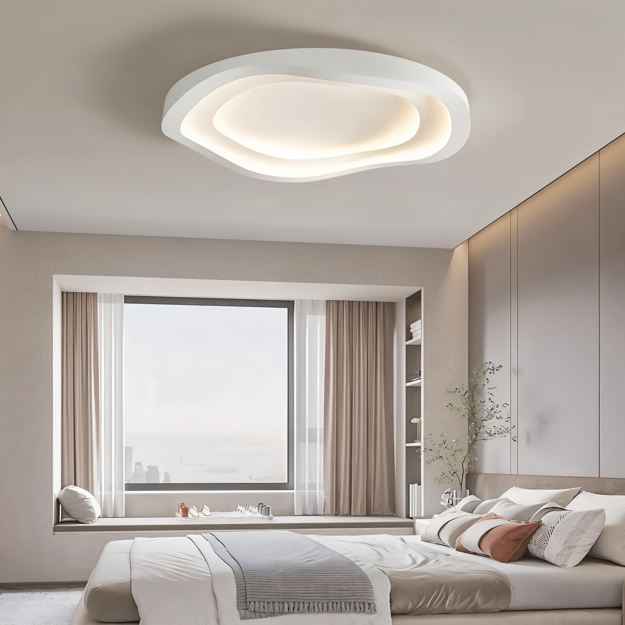 LED Plafondlamp Gebogen Flush Mount Minimalistisch