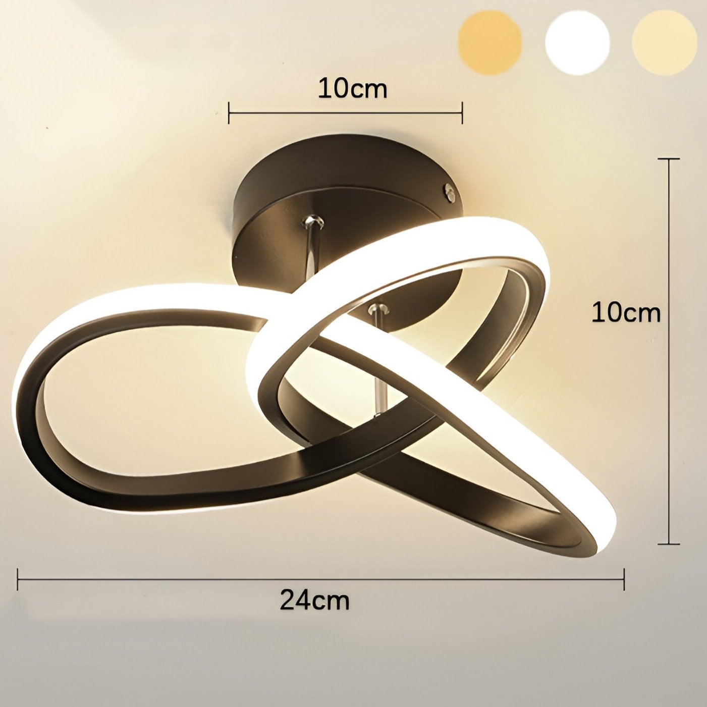 LED Plafondlamp Swirl Design Flush Mount