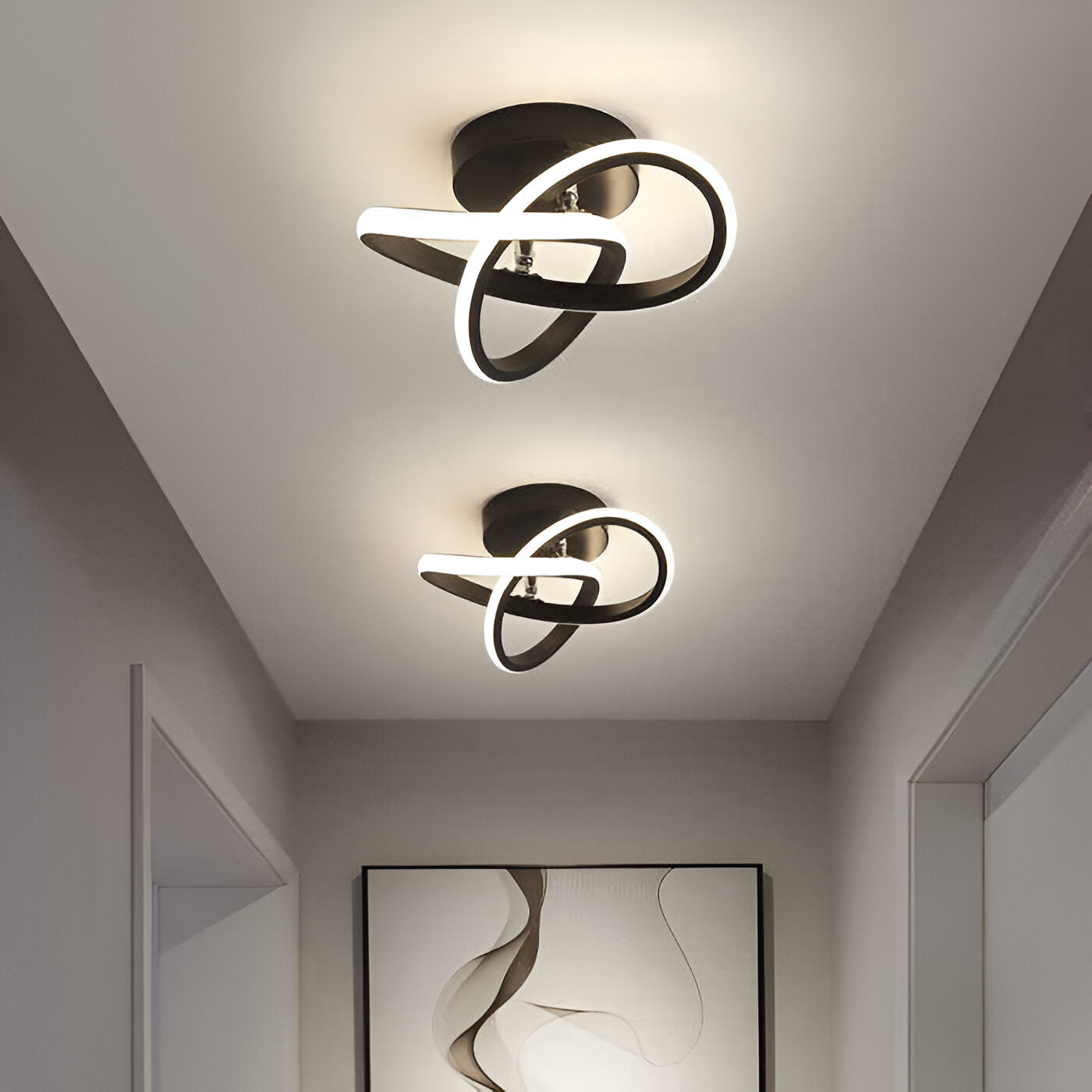 LED Plafondlamp Swirl Design Flush Mount
