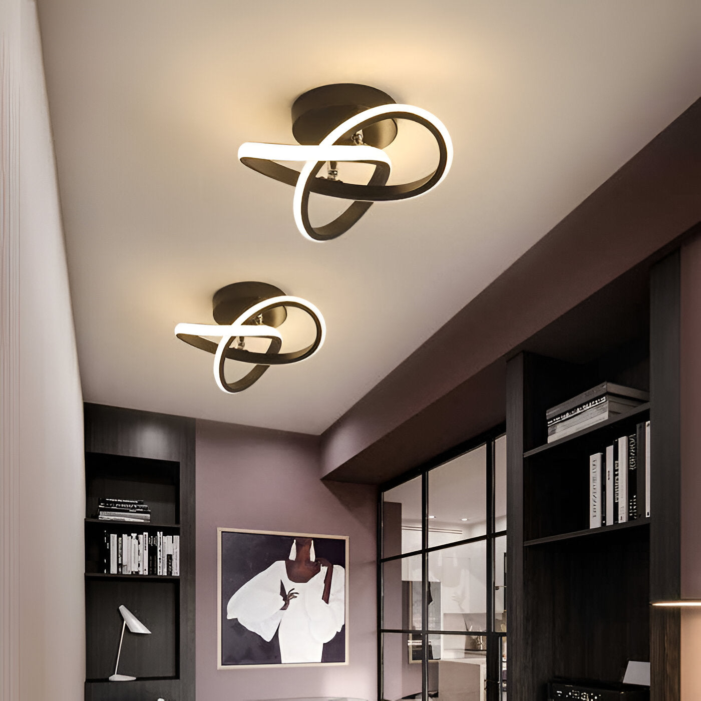 LED Plafondlamp Swirl Design Flush Mount