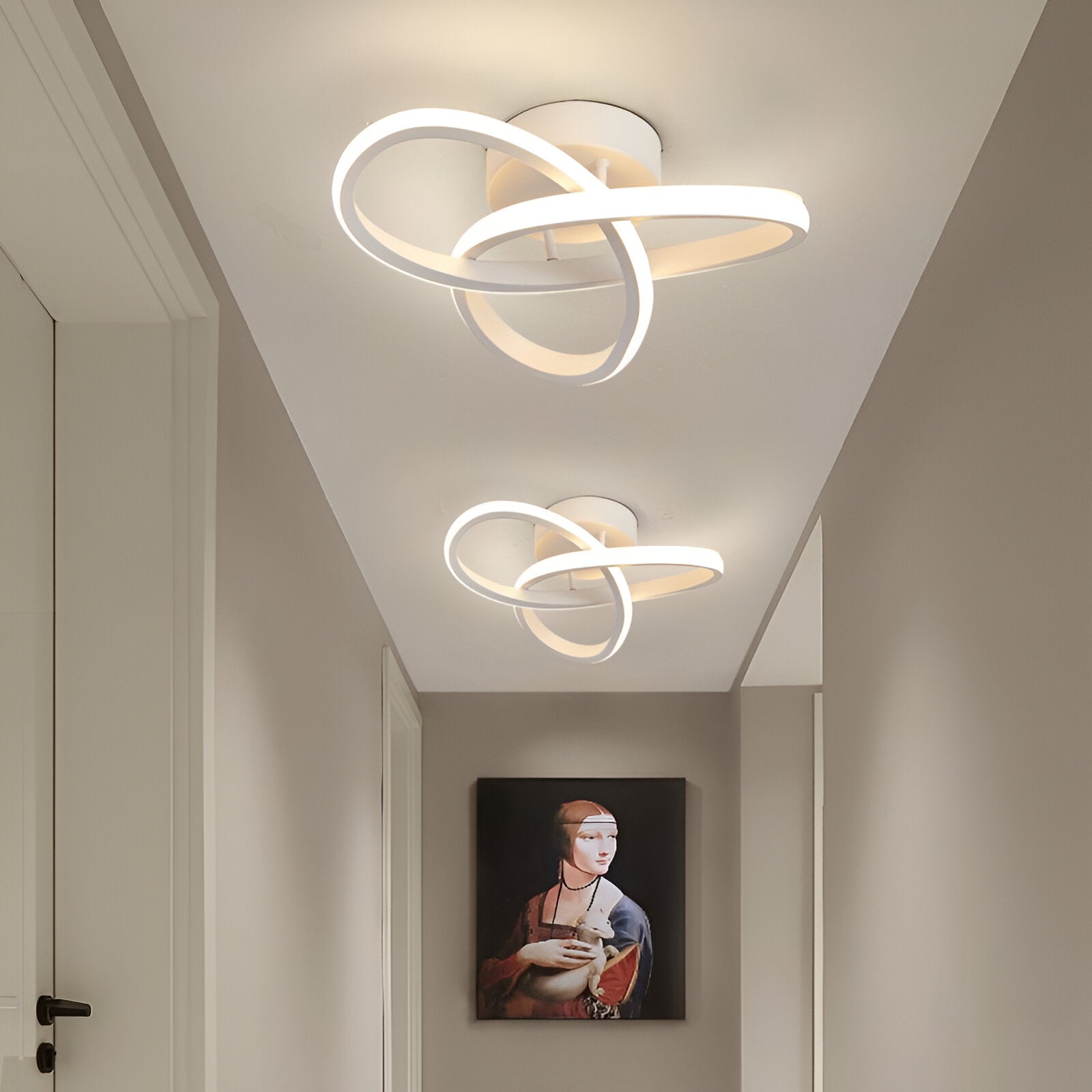 LED Plafondlamp Swirl Design Flush Mount