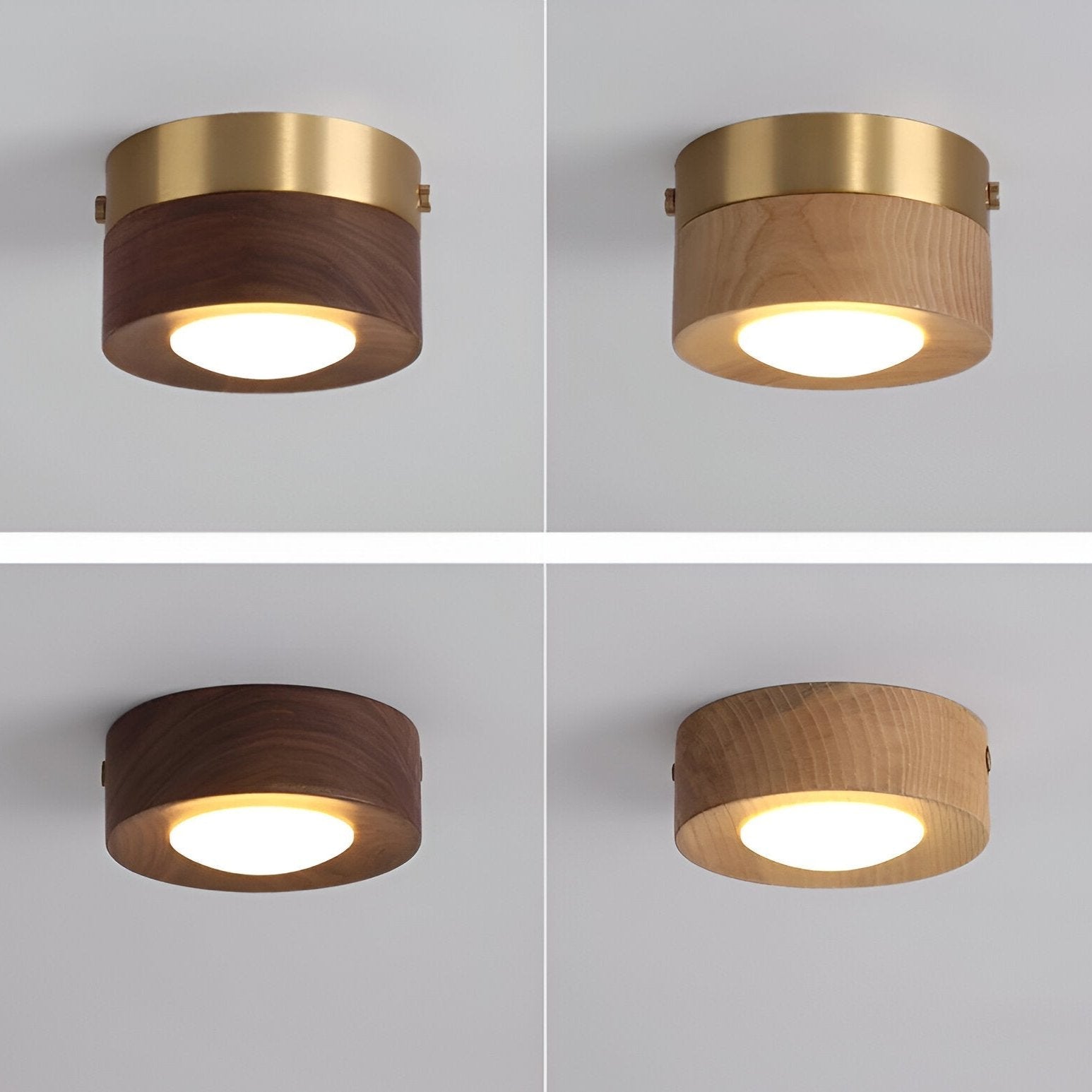LED Plafondlamp Houten Flush Mount Circular voor Thuis Kantoor