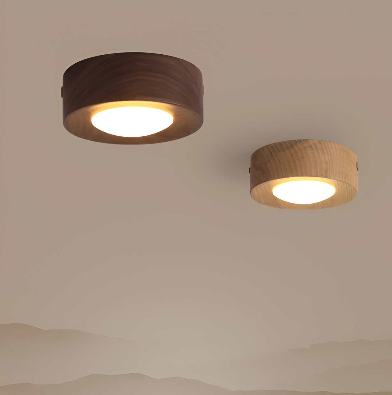 LED Plafondlamp Houten Flush Mount Circular voor Thuis Kantoor