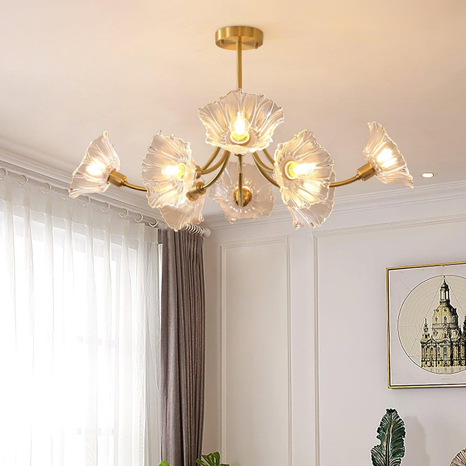 Glas Kroonluchter Hanglamp voor Thuis en Kantoor Verlichting