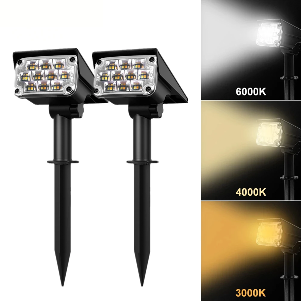 Zonne-energie Tuin Spotlicht Draadloos LED Buitenverlichting