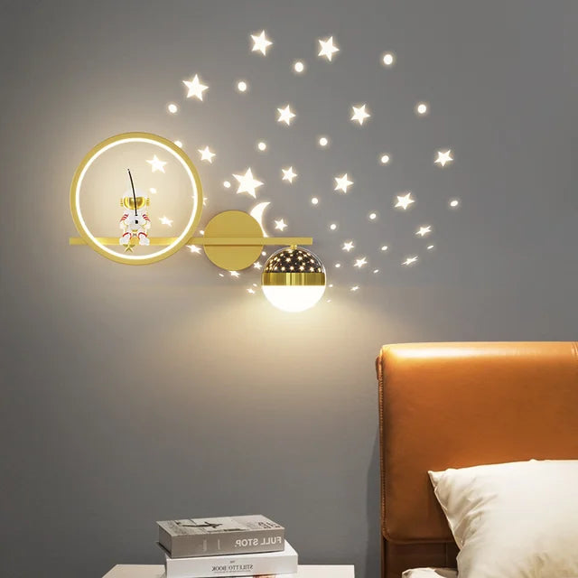 Astronaut Wandlamp LED Kinderkamer Ruimte Decor