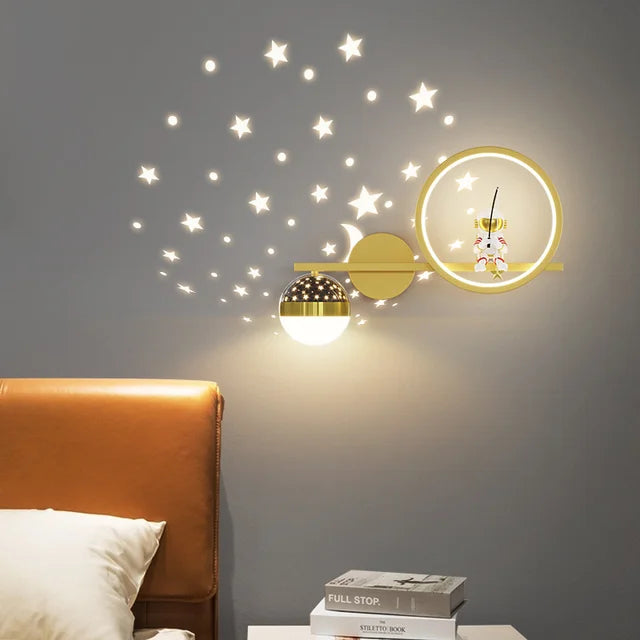Astronaut Wandlamp LED Kinderkamer Ruimte Decor