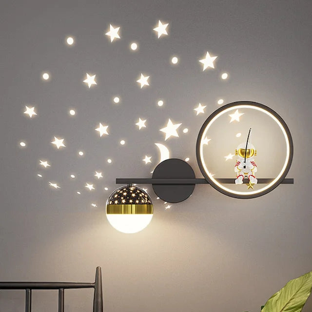 Astronaut Wandlamp LED Kinderkamer Ruimte Decor