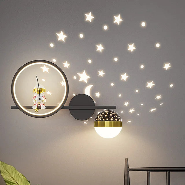 Astronaut Wandlamp LED Kinderkamer Ruimte Decor