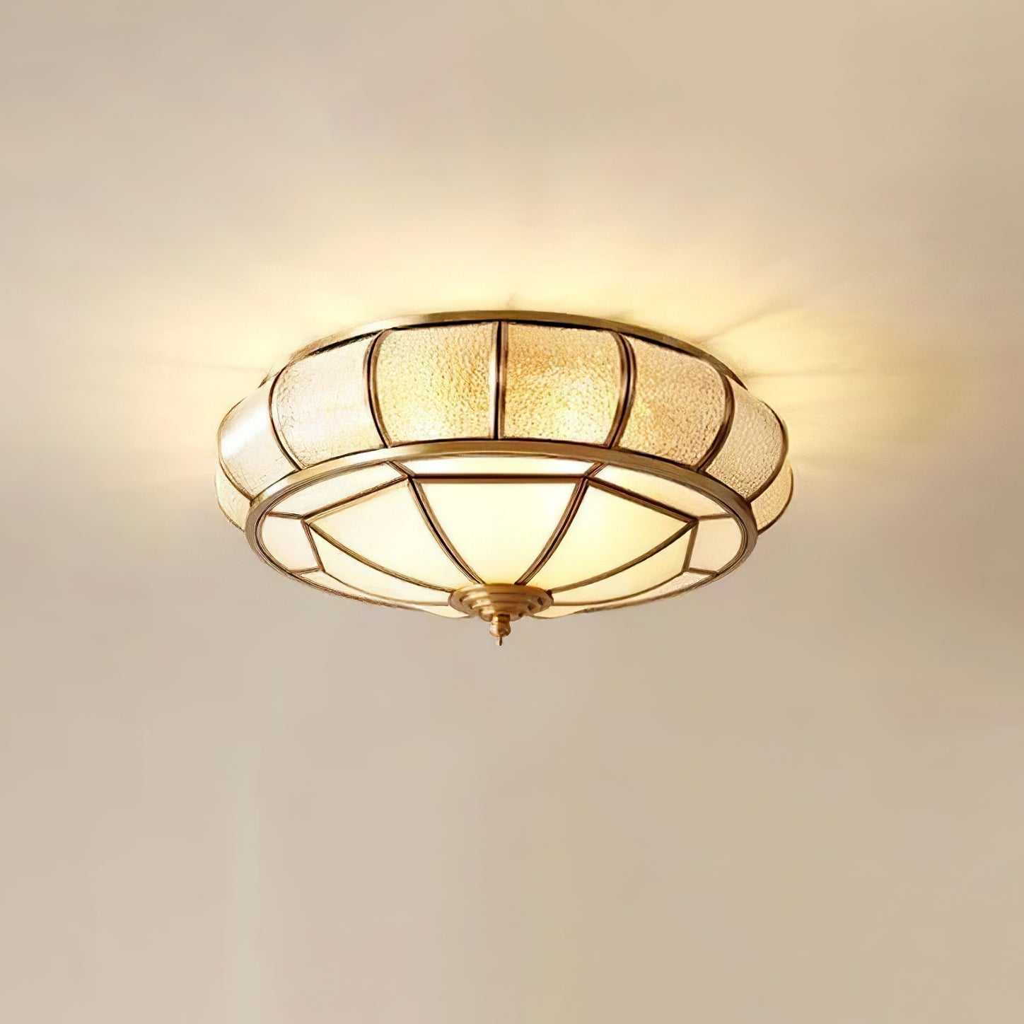 Ronde Plafondlamp Textuurglas Flush Mount LED Verlichting