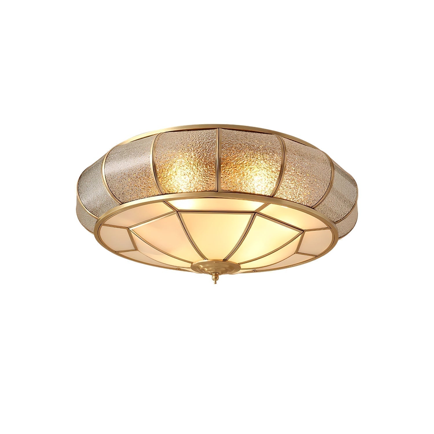 Ronde Plafondlamp Textuurglas Flush Mount LED Verlichting