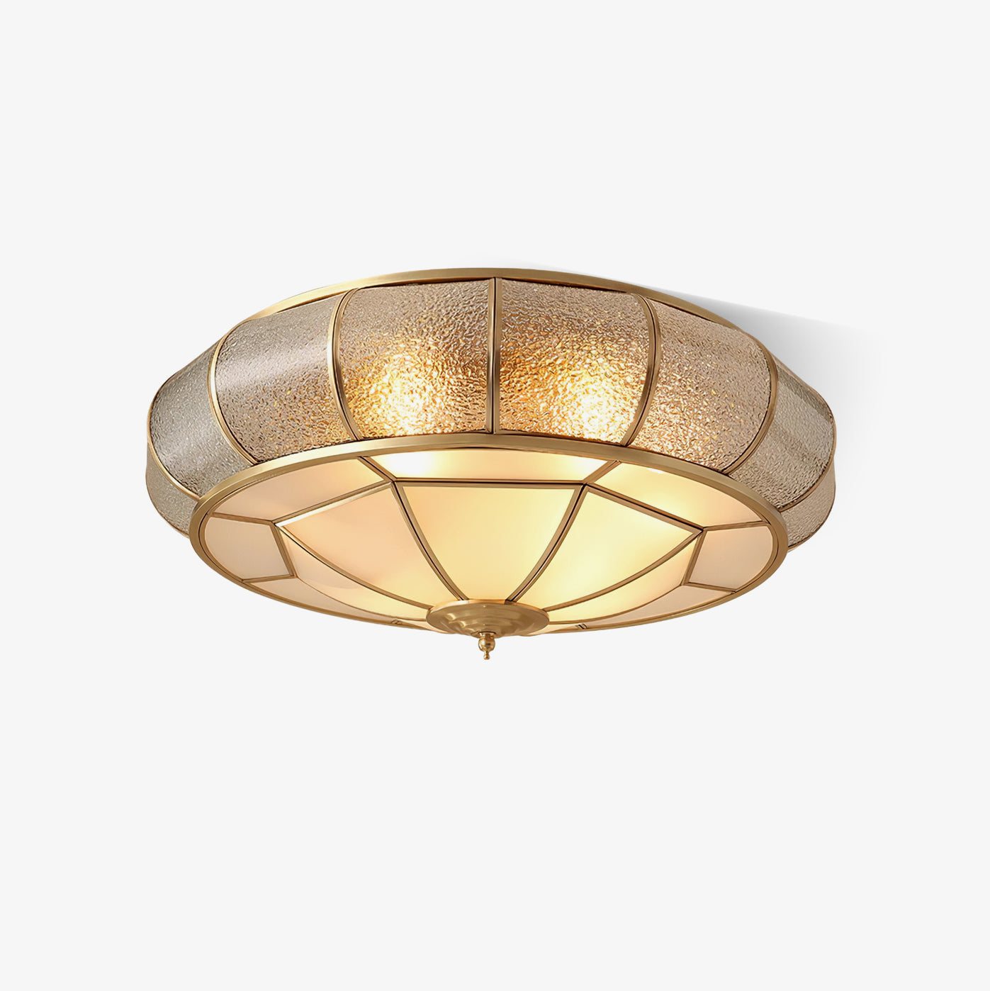 Ronde Plafondlamp Textuurglas Flush Mount LED Verlichting
