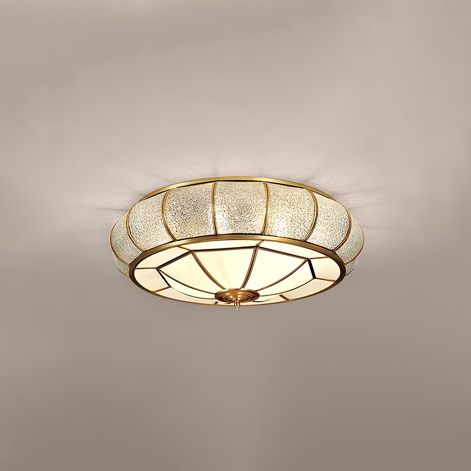 Ronde Plafondlamp Textuurglas Flush Mount LED Verlichting