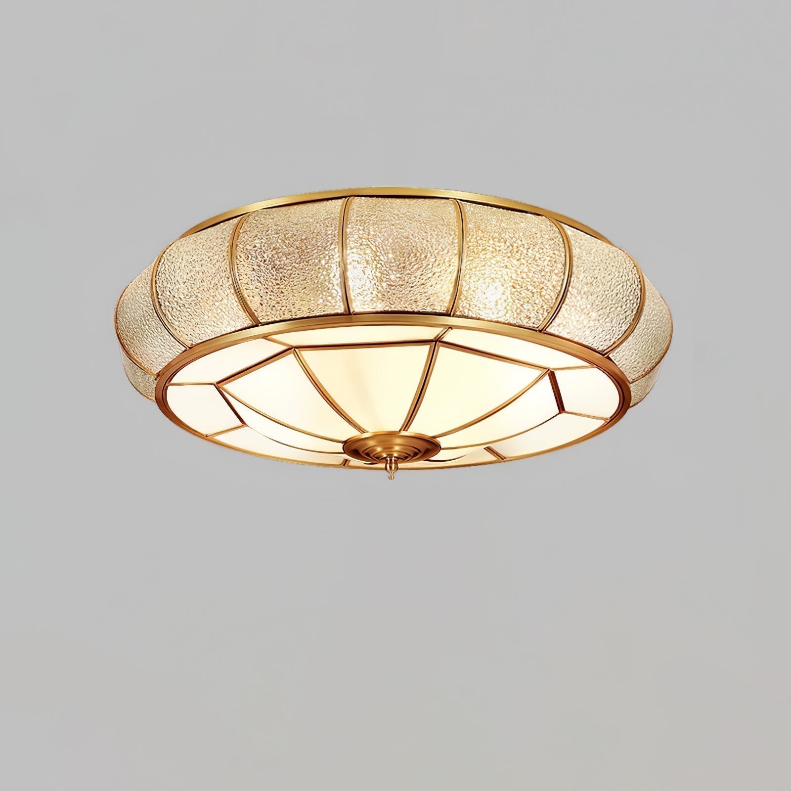 Ronde Plafondlamp Textuurglas Flush Mount LED Verlichting
