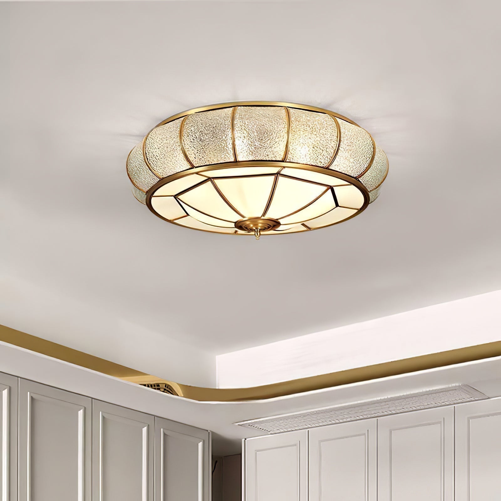 Ronde Plafondlamp Textuurglas Flush Mount LED Verlichting