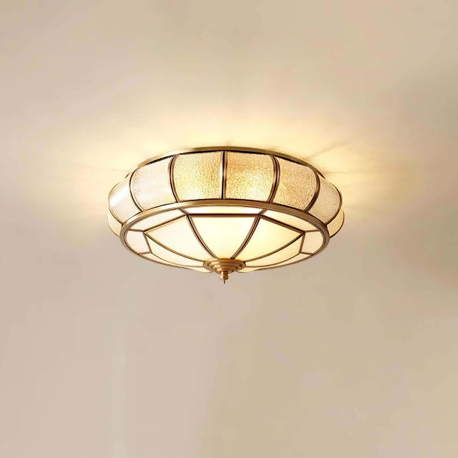 Ronde Plafondlamp Textuurglas Flush Mount LED Verlichting