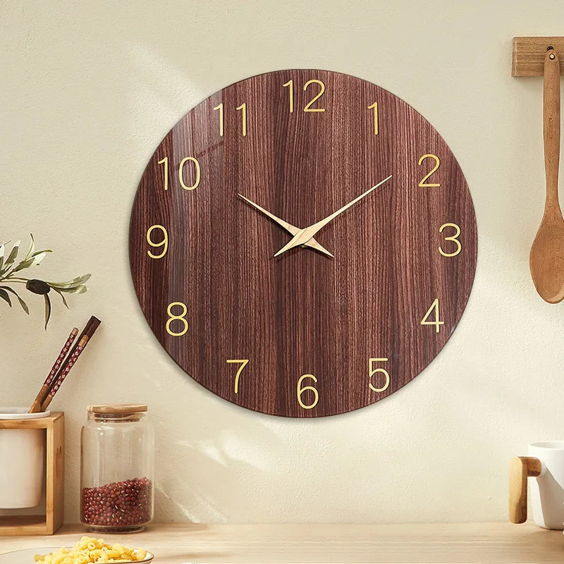 Wandklok Hout Rond voor Huisdecoratie Woonkamer