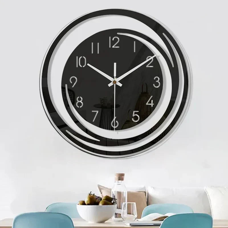 Wandklok met Stille Mechanisme Rond voor Thuis en Kantoor