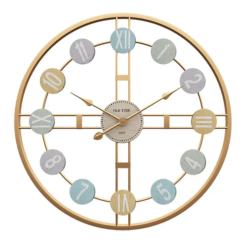 Wandklok Met Stille Mechanisme Vintage Circular voor Thuis en Kantoor