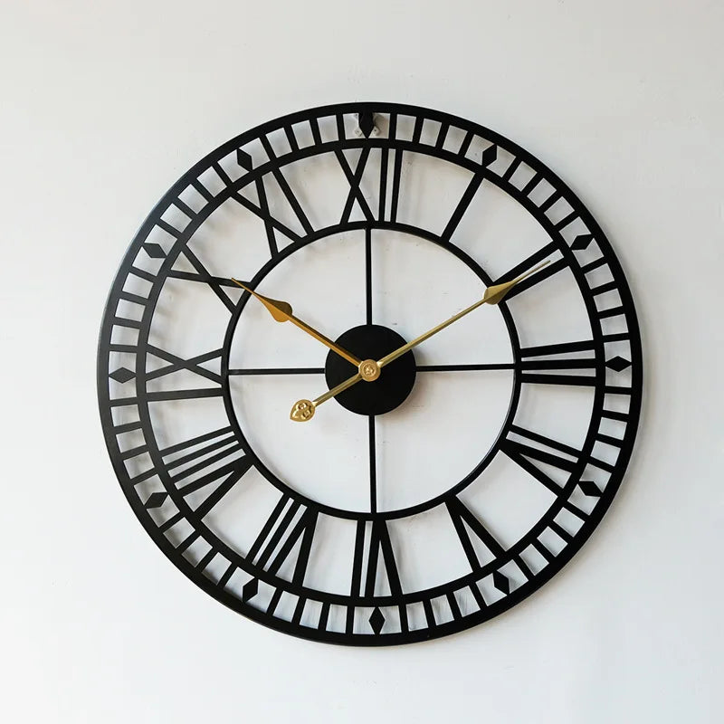 Metaal Wandklok Klassiek Rond voor Thuis Kantoor Decor