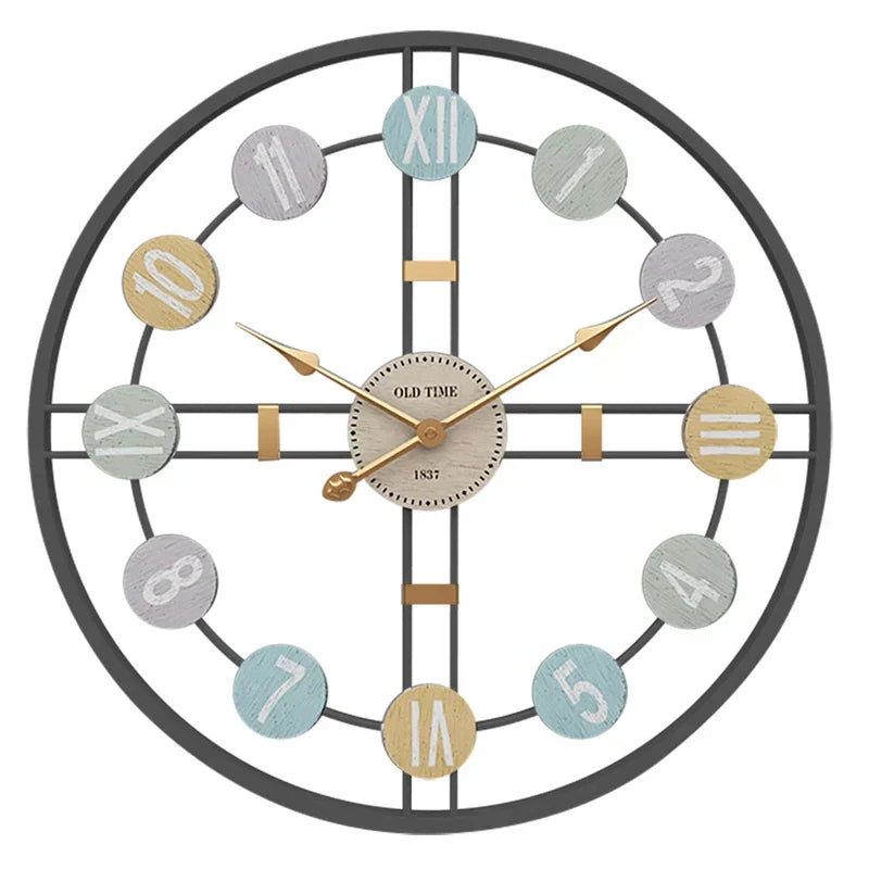 Wandklok Met Stille Mechanisme Vintage Circular voor Thuis en Kantoor